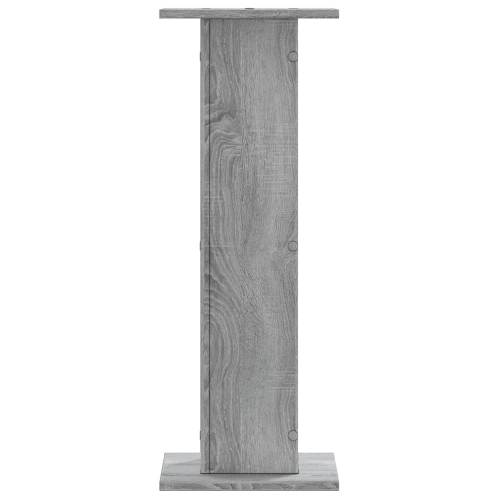 Plantestativer 2 Stk Grå Sonoma 30X30X80 Cm Konstruert Tre