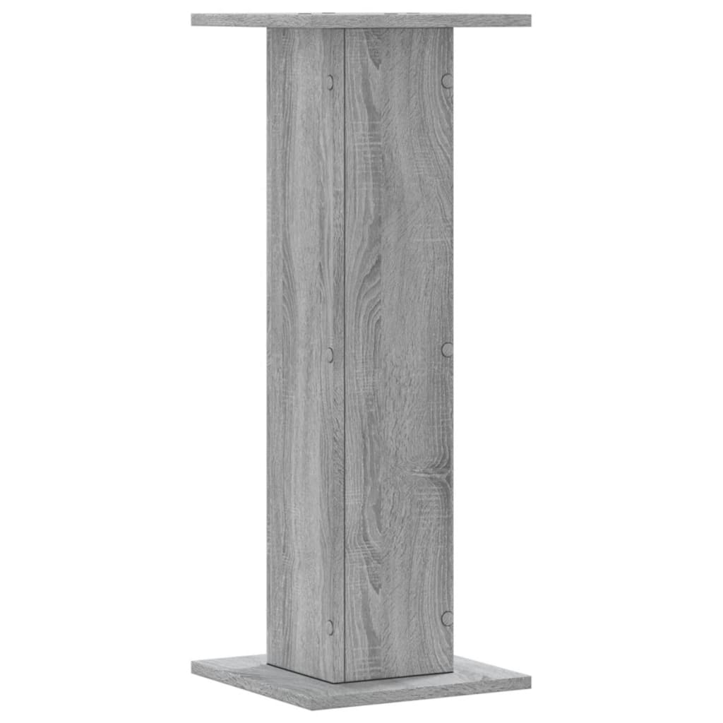 Plantestativer 2 Stk Grå Sonoma 30X30X80 Cm Konstruert Tre