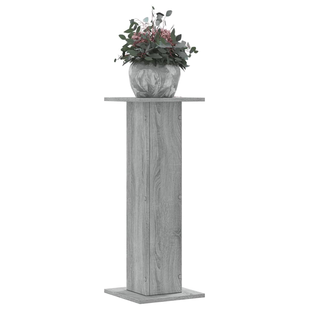 Plantestativer 2 Stk Grå Sonoma 30X30X80 Cm Konstruert Tre