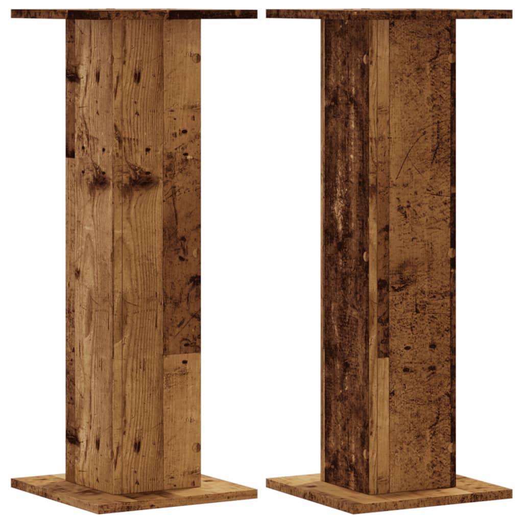 Plantestativer 2 Stk Gammelt Tre 30X30X80 Cm Konstruert Tre
