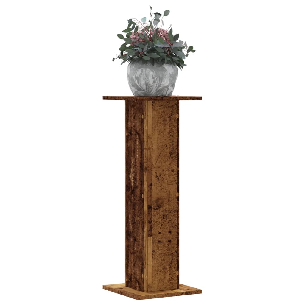 Plantestativer 2 Stk Gammelt Tre 30X30X80 Cm Konstruert Tre