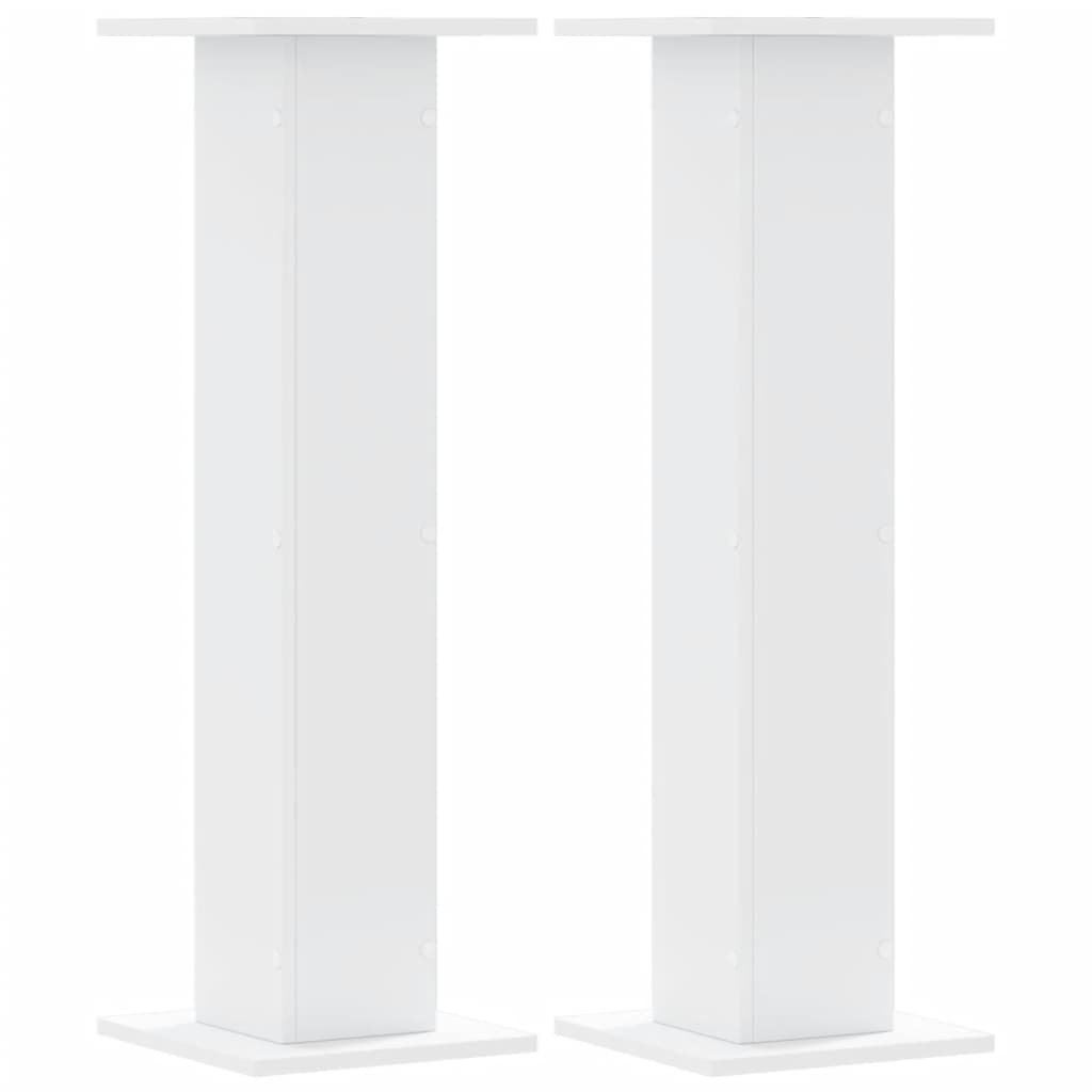 Plantestativer 2 Stk Hvit 30X30X95 Cm Konstruert Tre