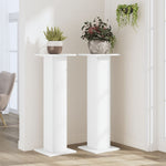 Plantestativer 2 Stk Hvit 30X30X95 Cm Konstruert Tre