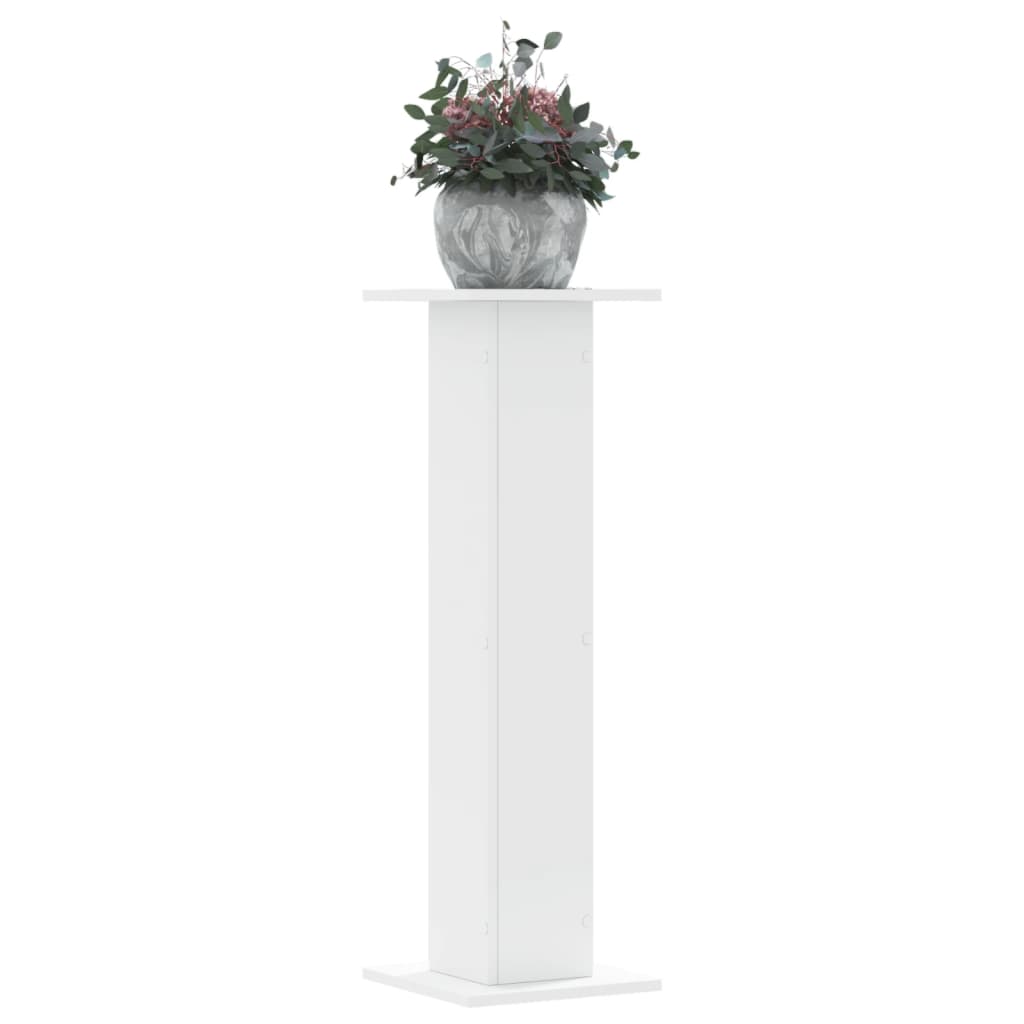 Plantestativer 2 Stk Hvit 30X30X95 Cm Konstruert Tre