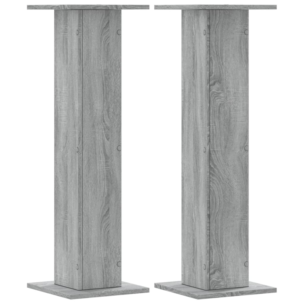 Plantestativer 2 Stk Grå Sonoma 30X30X95 Cm Konstruert Tre