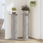 Plantestativer 2 Stk Grå Sonoma 30X30X95 Cm Konstruert Tre
