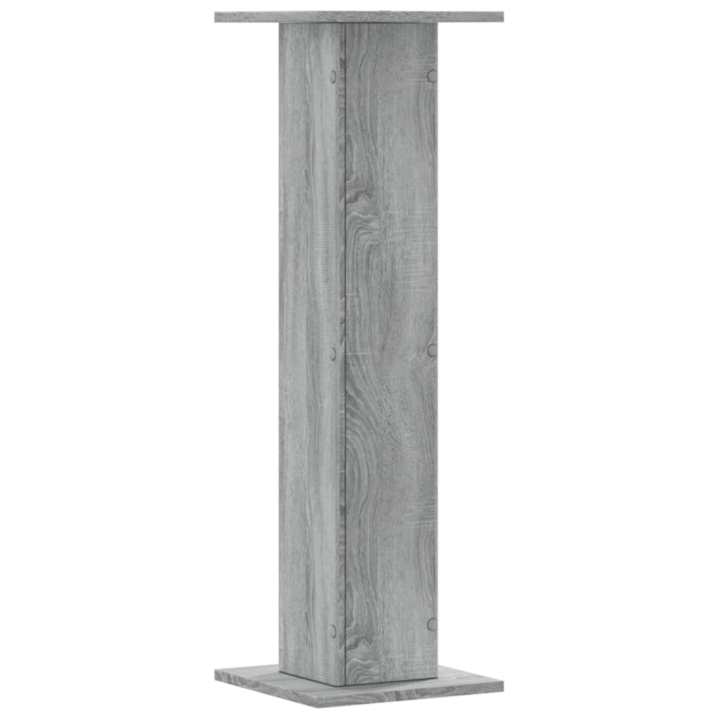 Plantestativer 2 Stk Grå Sonoma 30X30X95 Cm Konstruert Tre