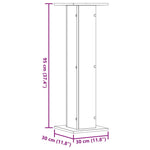 Plantestativer 2 Stk Grå Sonoma 30X30X95 Cm Konstruert Tre