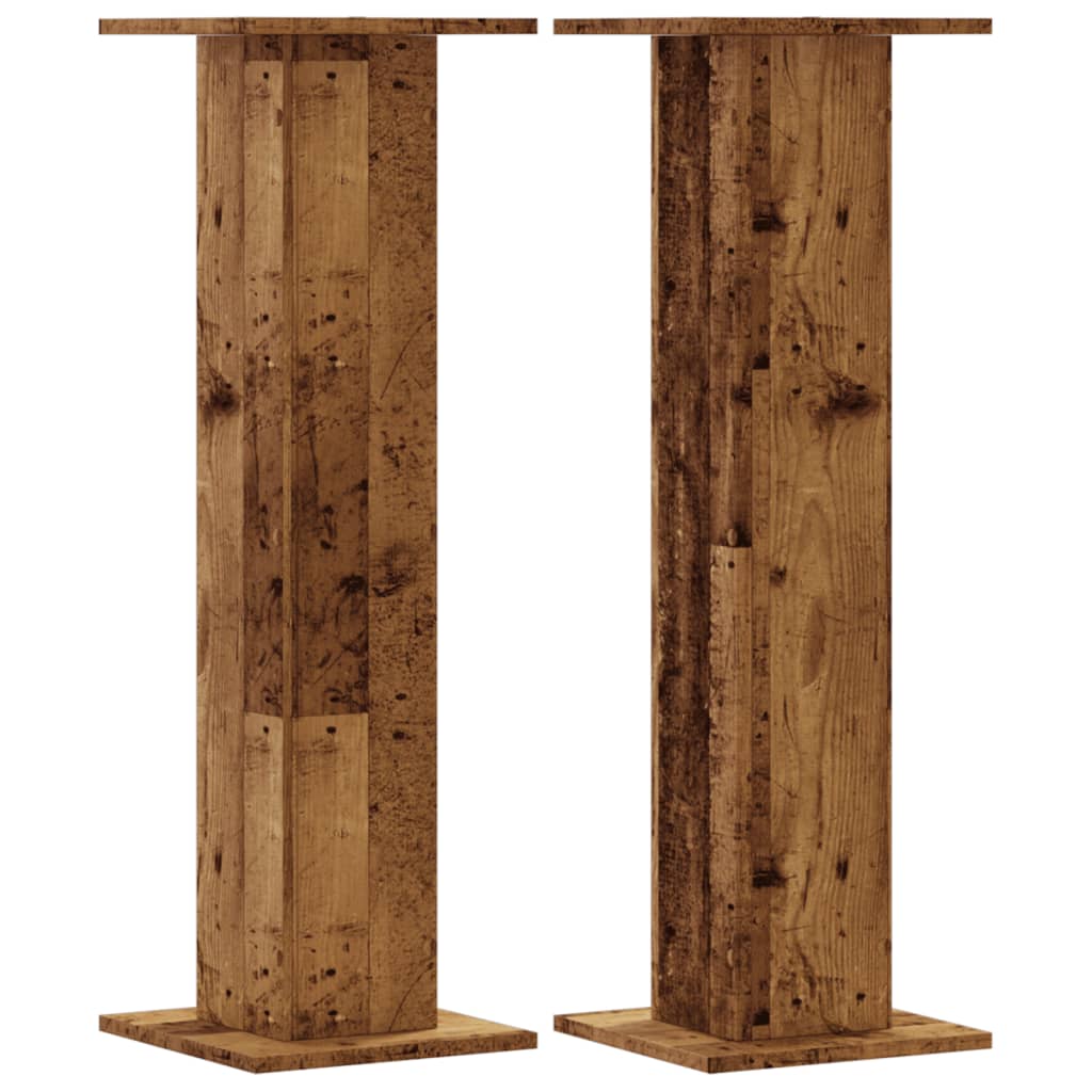 Plantestativer 2 Stk Gammelt Tre 30X30X95 Cm Konstruert Tre