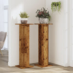 Plantestativer 2 Stk Gammelt Tre 30X30X95 Cm Konstruert Tre