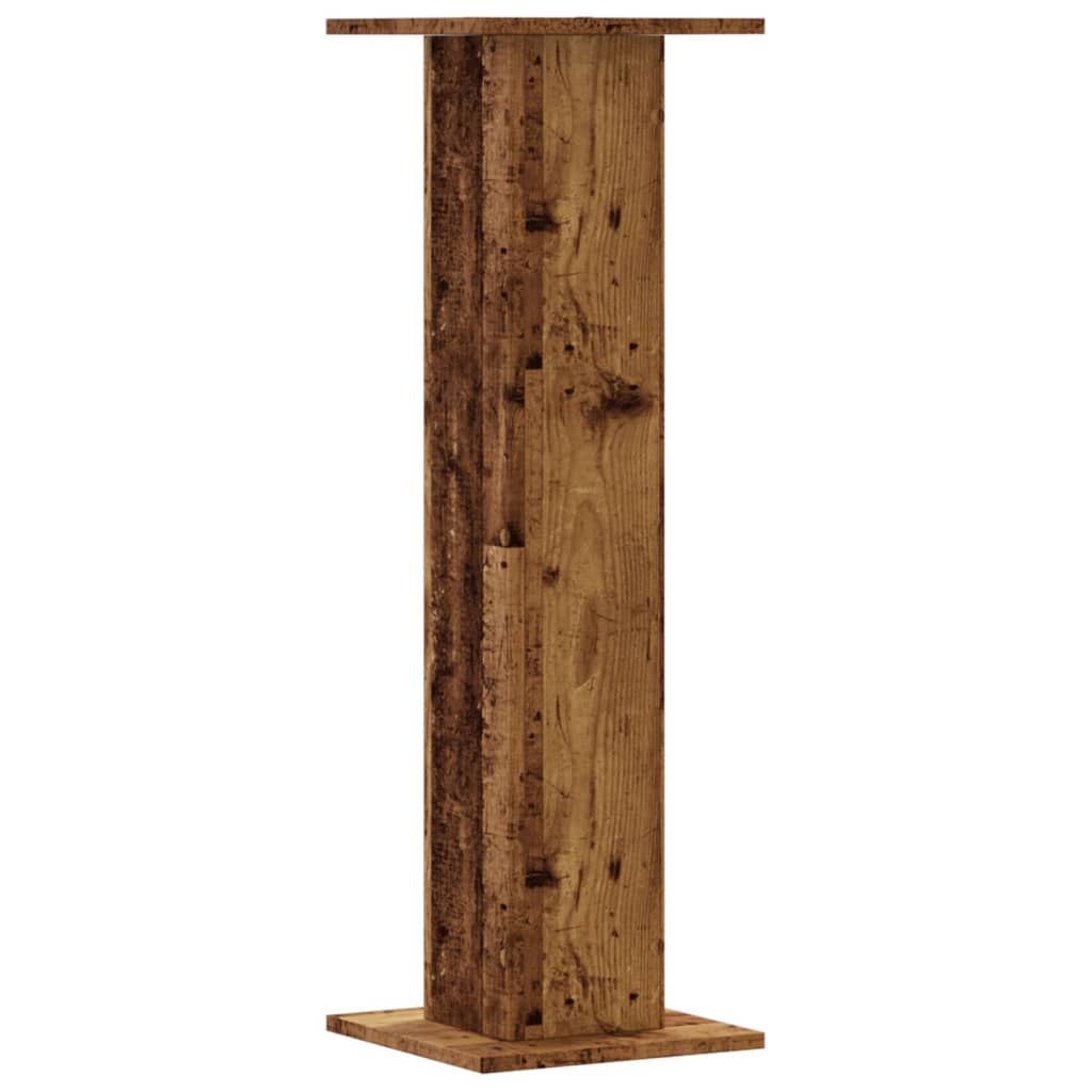 Plantestativer 2 Stk Gammelt Tre 30X30X95 Cm Konstruert Tre