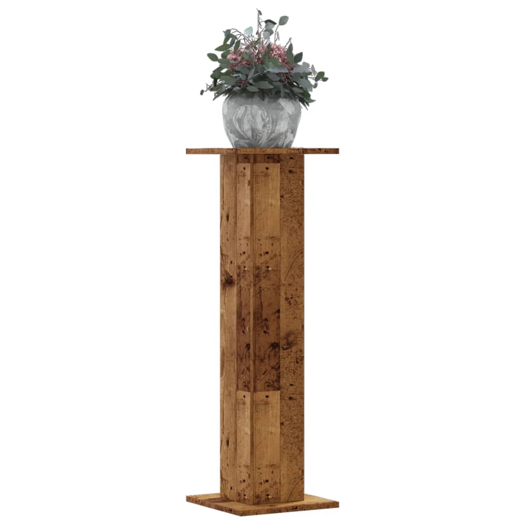 Plantestativer 2 Stk Gammelt Tre 30X30X95 Cm Konstruert Tre
