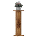 Plantestativer 2 Stk Gammelt Tre 30X30X95 Cm Konstruert Tre