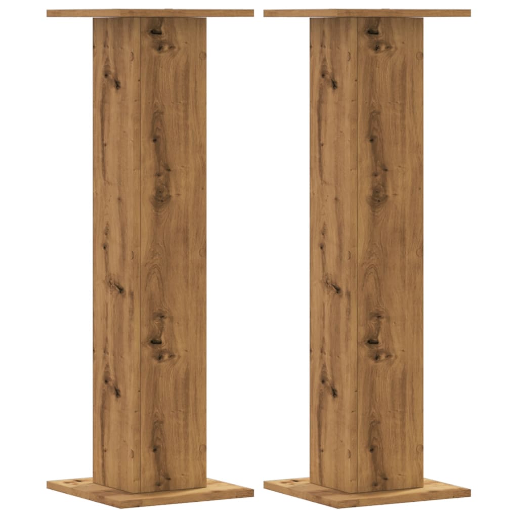 Plantestativer 2 Stk Artisan Eik 30X30X95 Cm Konstruert Tre