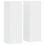 Plantestativer 2 Stk Hvit 33X33X100 Cm Konstruert Tre