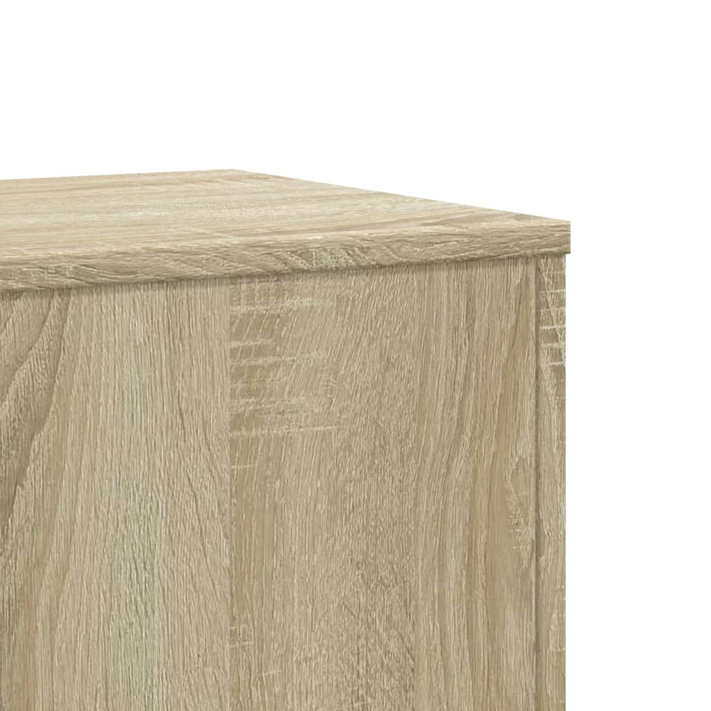 Plantestativer 2 Stk Sonoma Eik 33X33X100 Cm Konstruert Tre