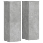 Plantestativer 2 Stk Betonggrå 33X33X100 Cm Konstruert Tre