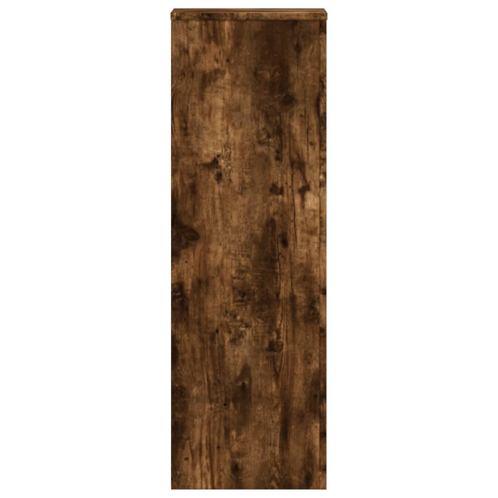 Plantestativer 2 Stk Røkt Eik 33X33X100 Cm Konstruert Tre