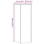 Plantestativer 2 Stk Røkt Eik 33X33X100 Cm Konstruert Tre