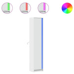 Garderobe Med Led Hvit 41,5X32,5X200 Cm Konstruert Tre