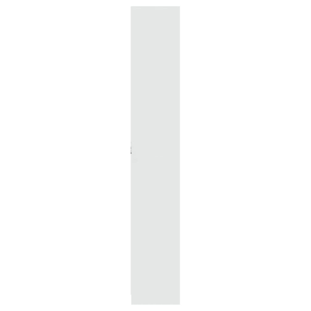 Garderobe Med Led Hvit 41,5X32,5X200 Cm Konstruert Tre
