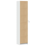 Garderobe Med Led Hvit 41,5X32,5X200 Cm Konstruert Tre