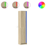 Garderobe Med Led Sonoma Eik 41,5X32,5X200 Cm Konstruert Tre
