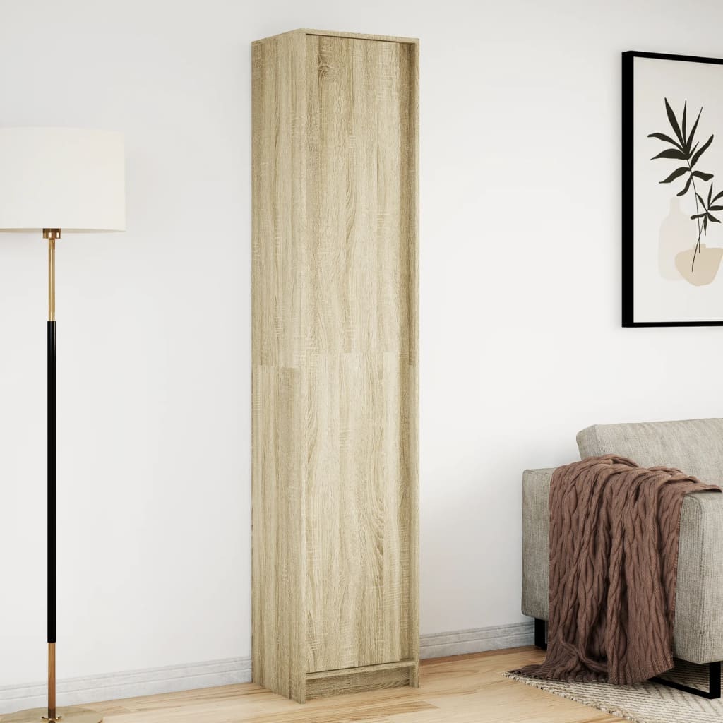 Garderobe Med Led Sonoma Eik 41,5X32,5X200 Cm Konstruert Tre