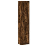 Garderobe Med Led Røkt Eik 41,5X32,5X200 Cm Konstruert Tre