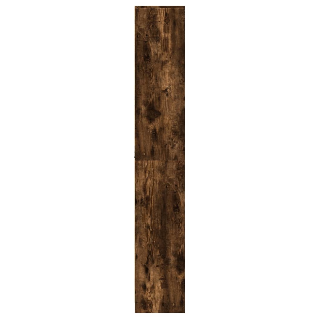 Garderobe Med Led Røkt Eik 41,5X32,5X200 Cm Konstruert Tre