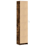 Garderobe Med Led Røkt Eik 41,5X32,5X200 Cm Konstruert Tre