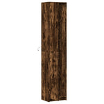 Garderobe Med Led Røkt Eik 41,5X32,5X200 Cm Konstruert Tre