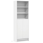 Garderobe Med Led Hvit 69X32,5X200 Cm Konstruert Tre