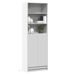 Garderobe Med Led Hvit 69X32,5X200 Cm Konstruert Tre