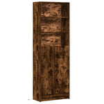 Garderobe Med Led Røkt Eik 69X32,5X200 Cm Konstruert Tre