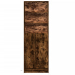 Garderobe Med Led Røkt Eik 69X32,5X200 Cm Konstruert Tre