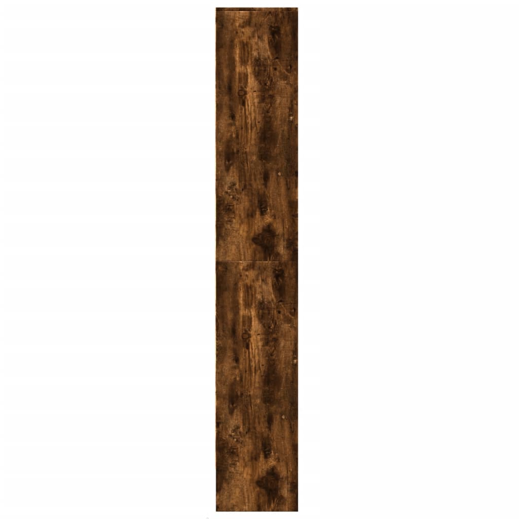 Garderobe Med Led Røkt Eik 69X32,5X200 Cm Konstruert Tre