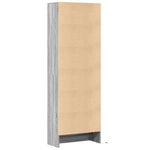 Garderobe Med Led Grå Sonoma 69X32,5X200 Cm Konstruert Tre