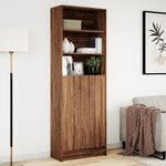 Garderobe Med Led Brun Eik 69X32,5X200 Cm Konstruert Tre