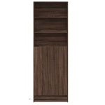 Garderobe Med Led Brun Eik 69X32,5X200 Cm Konstruert Tre
