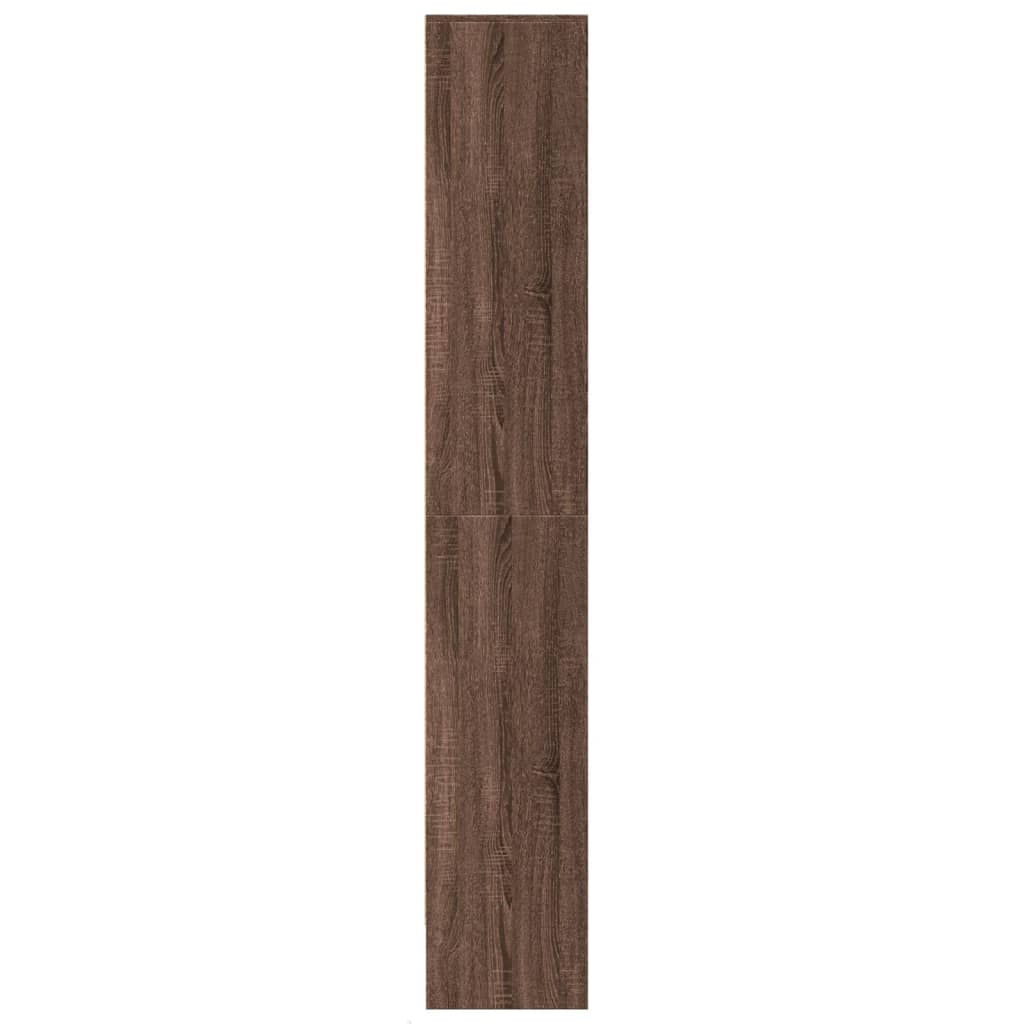 Garderobe Med Led Brun Eik 69X32,5X200 Cm Konstruert Tre