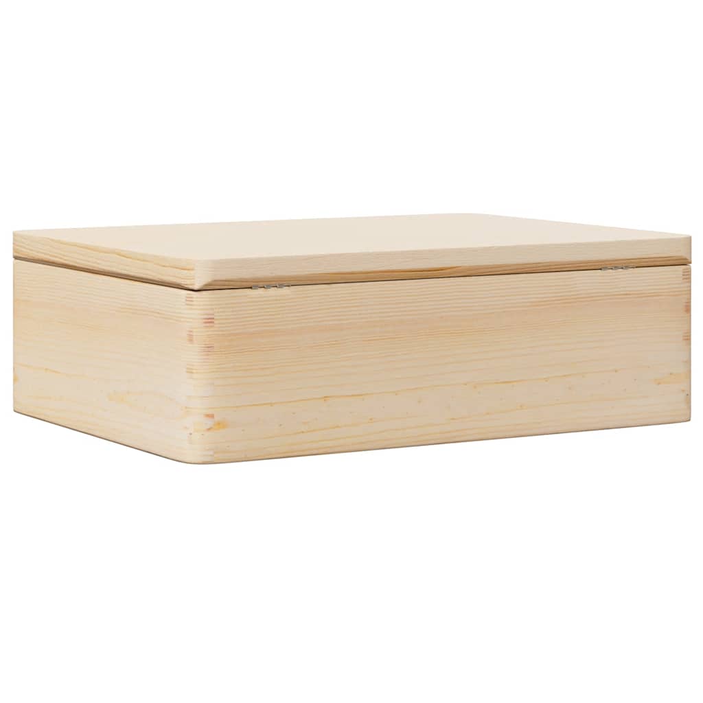 Trekasse Med Lokk 40X30X13 Cm Heltre Furu