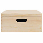 Trekasse Med Lokk Og Håndtak 40X30X13 Cm Heltre Furu