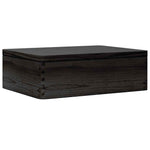 Trekasse Med Lokk Svart 40X30X13 Cm Heltre Furu