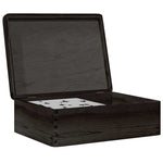 Trekasse Med Lokk Svart 40X30X13 Cm Heltre Furu