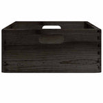 Trekasse Med Håndtak Svart 40X30X13 Cm Heltre Furu