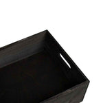 Trekasse Med Håndtak Svart 40X30X13 Cm Heltre Furu