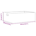 Trekasse Med Håndtak Svart 40X30X13 Cm Heltre Furu