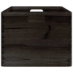 Trekasse Med Håndtak Svart 40X30X23 Cm Heltre Furu