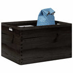 Trekasse Med Håndtak Svart 40X30X23 Cm Heltre Furu